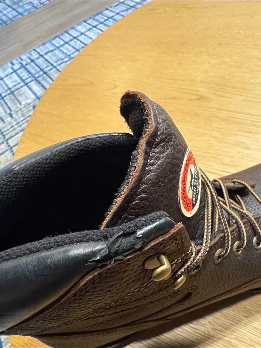 Red Wing Shoes Brown Leather Work Boots - Picture 10 of 15